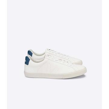 Men's Veja ESPLAR CHROMEFREE Shoes White/Blue | ZA 194QMA